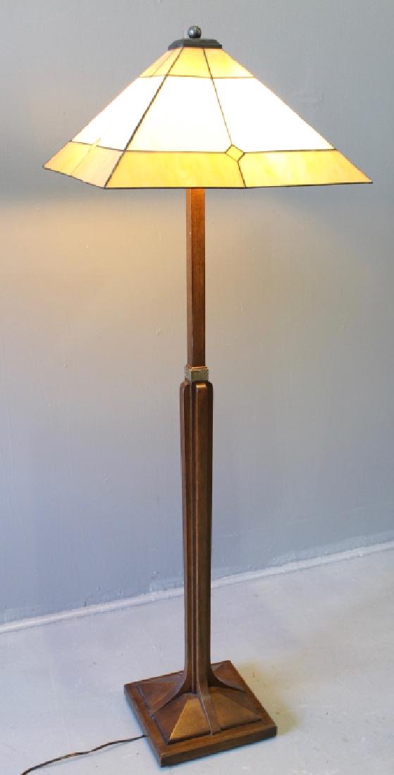 Gustav Stickley by E.J. Audi Oak Floor Lamp
