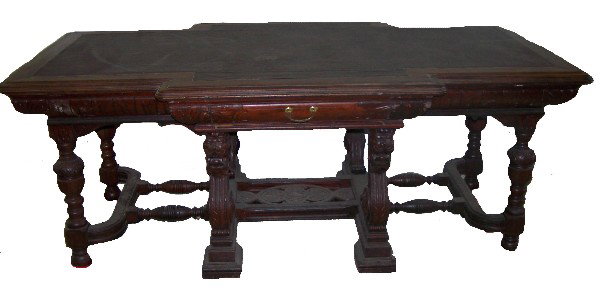 Ca.1890 4 drawer walnut partners desk: Magnificant NYC made Ca.1890 4 drawer walnut partners desk 30"h x 79"w x 47 1/2"d Auction Estimate 3000 - 6000