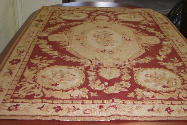 French Aubusson tapestry rug: French Aubusson tapestry rug72"hx47"w