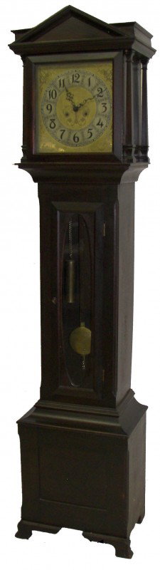 Signed New Haven C1900 mahogany grandfather clock: Signed New Haven C1900 mahogany grandfather clock 85 1/2"h Auction Estimate 1250-2250