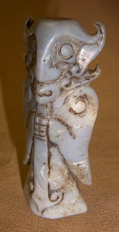 Carved Jade Totem: Carved Jade Totem 3 x 1.5 Auction Estimate 300-500