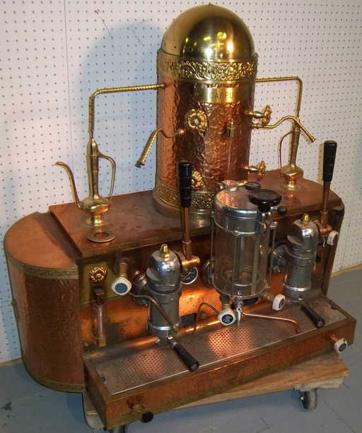 341 Mid 19th C Bronze Copper Cappuccino Machine 341 Mid 19th C Bronze Copper Cappuccino Machine