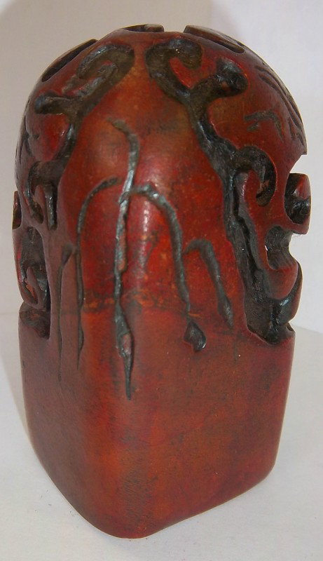 Zixue soapstone carved seal: Zixue soapstone carved seal 3 x 1 1/2 Auction Estimate 400-600