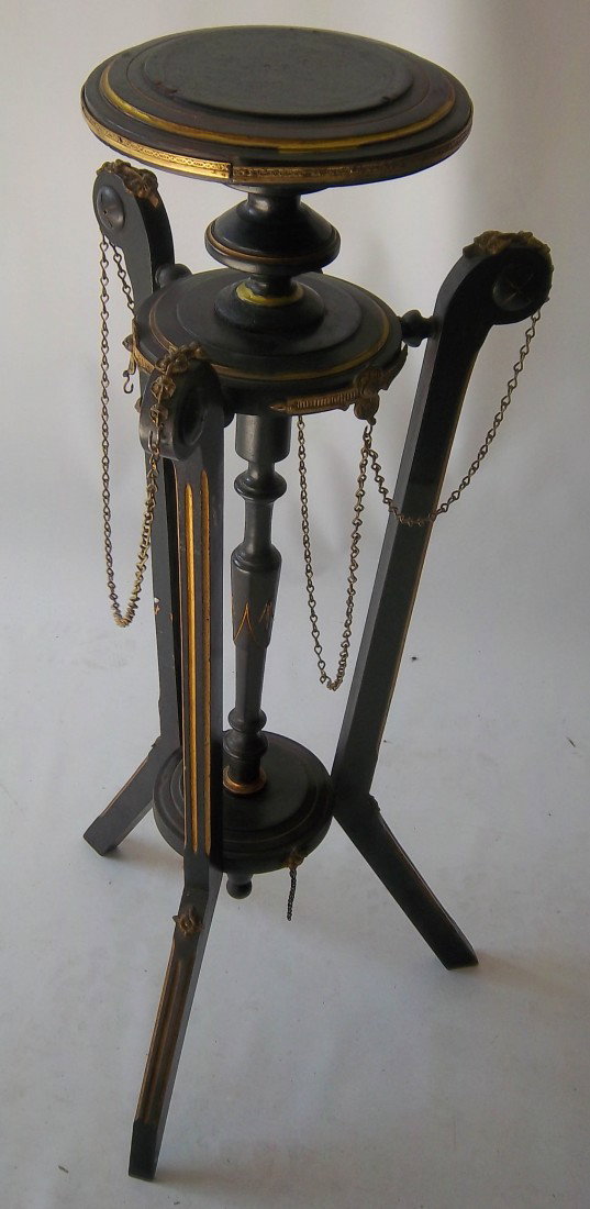 American egyptian revival candle stand: American egyptian revival candle stand 35"h Auction Estimate 300-600