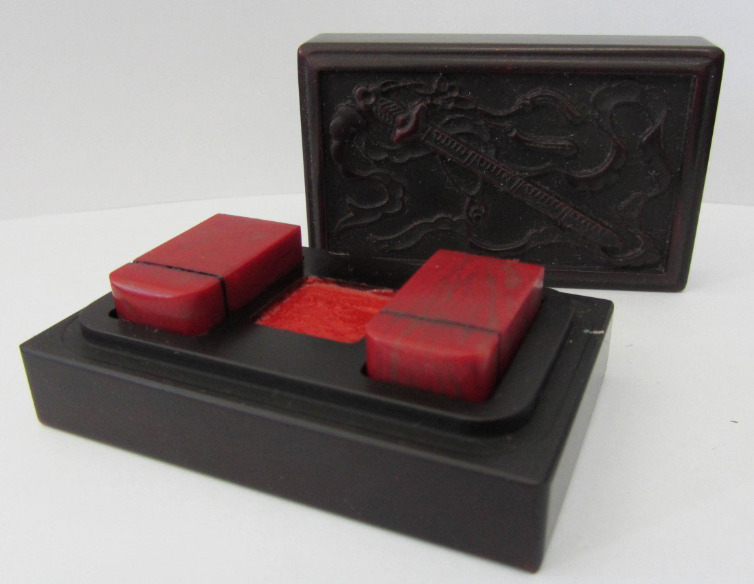 Pr. Chicken blood soapstone seals: Pr. Chicken blood soapstone seals Auction Estimate 200-300