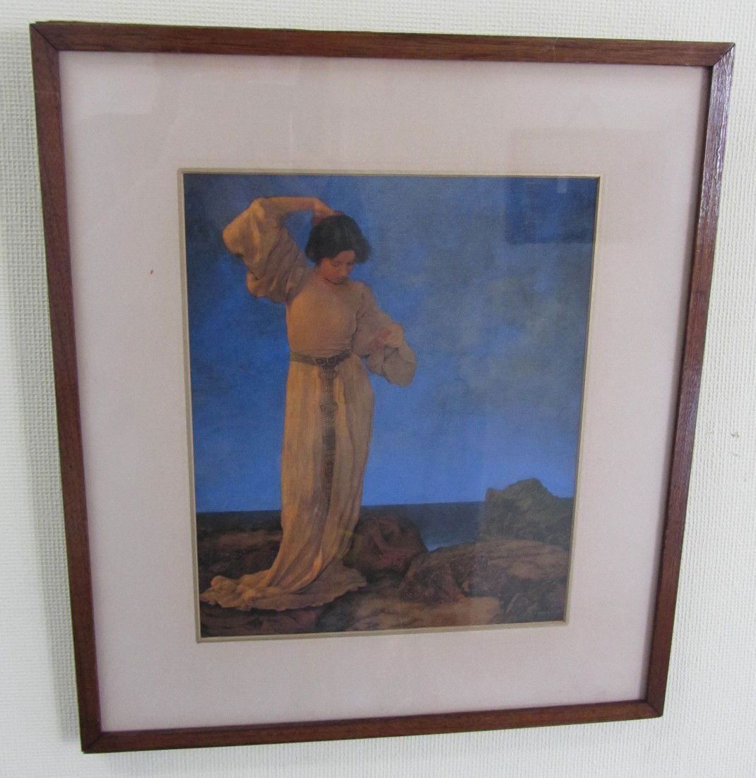 Maxfield Parrish print "Griselda": Maxfield Parrish print "Griselda" 16 1/2 x 12 1/2 Auction Estimate 150-300
