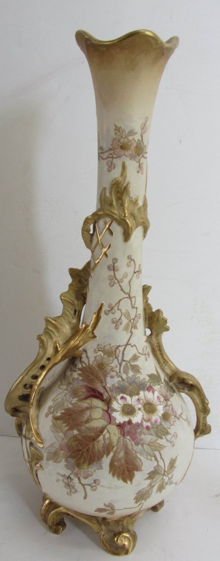 Large C1900 signed Royal Bonn vase: Large C1900 signed Royal Bonn vase 21 1/2"h Auction Estimate 200-400