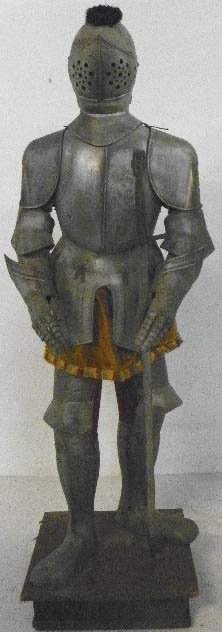 19th C. Steel suit of armor: 19th C. Steel suit of armor 6 1/2' Auction Estimate 500-1000