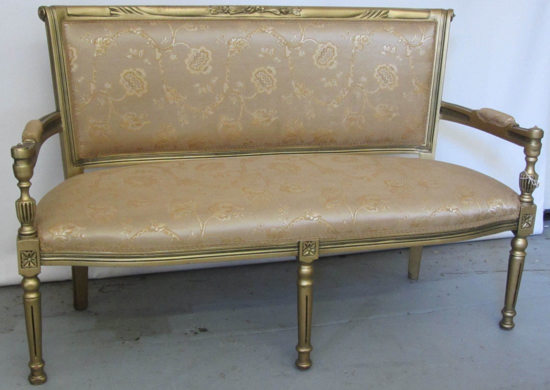 20th C. carved French style loveseat: 20th C. carved French style loveseat 35 x 55 x 18 Auction Estimate 200-400