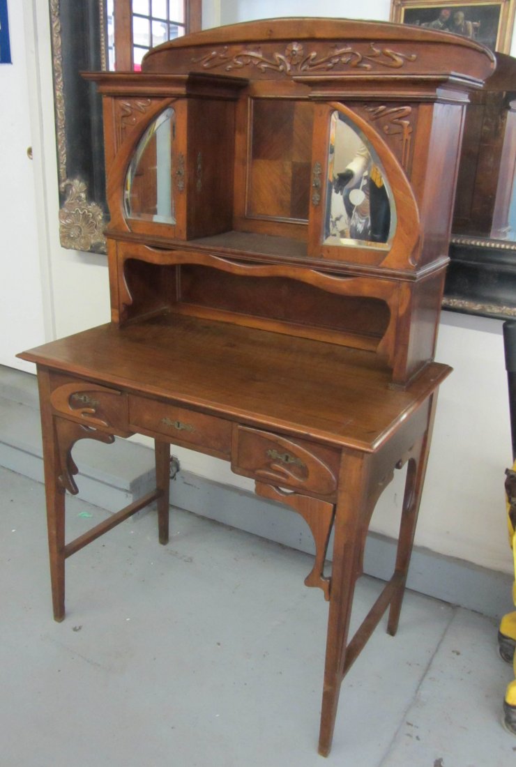 19th C. French Marjorelle style Art Nouveau desk: 19th C. French Marjorelle style Art Nouveau desk 62 x 36 x 21 Auction Estimate 450-900