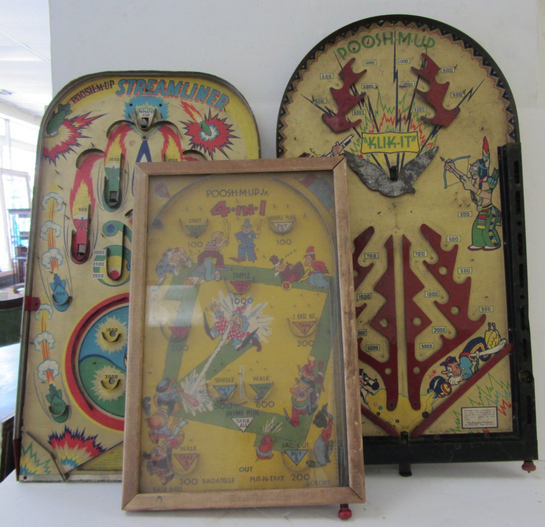 Three Vintage pinball games: Three Vintage pinball games Auction Estimate 50-100