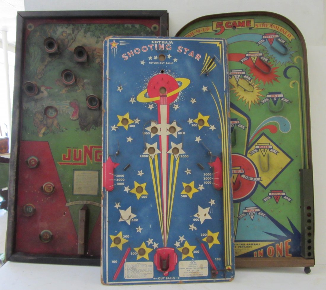 Three Vintage pinball games: Three Vintage pinball games Auction Estimate 50-100