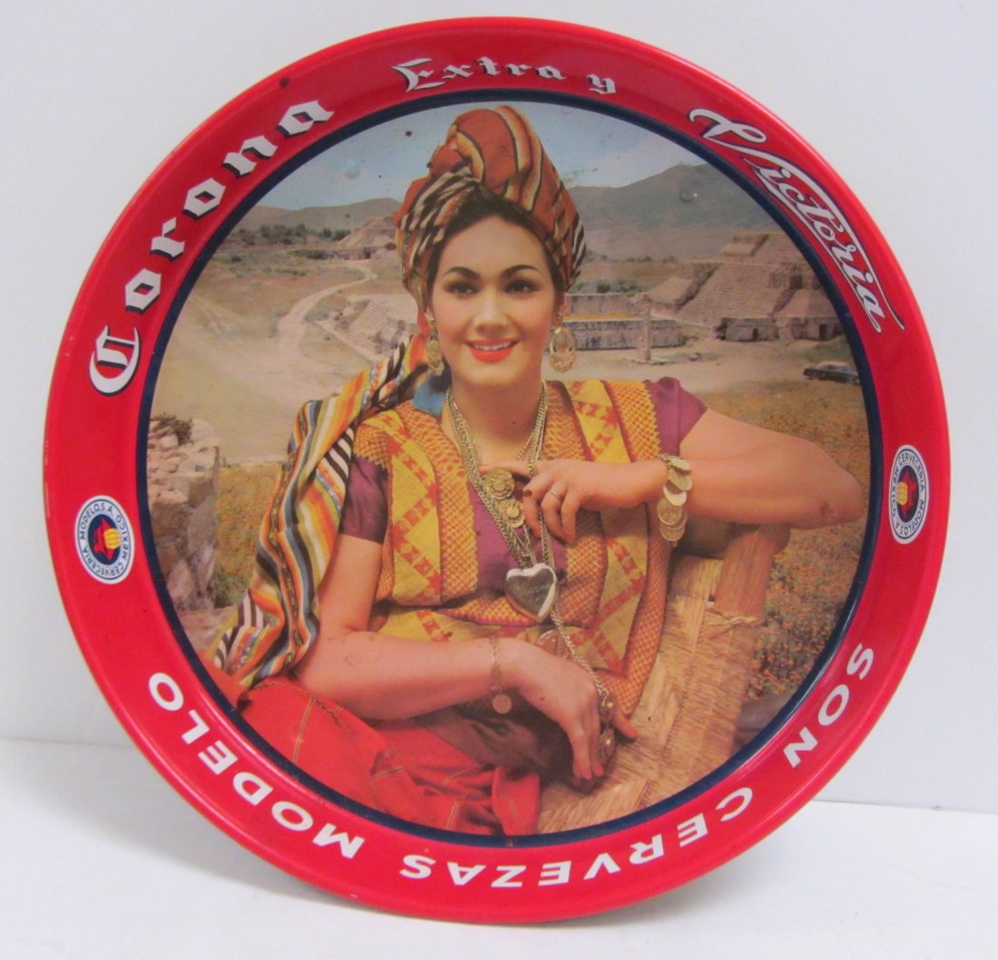 Original Corona beer tray: Original Corona beer tray 13"dia Auction Estimate 100-200