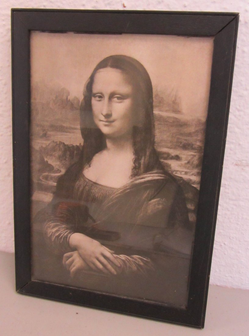 Etching of Mona Lisa: Fine Quality etching of Mona Lisa 12 x 8 Auction Estimate 100-300