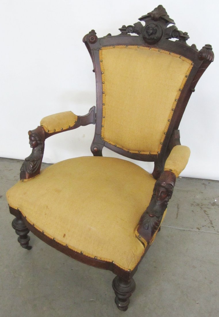 19th C Renaissance American John Jelliff armchair: Fine Quality 19th C. Renaissance American armchair by John Jelliff 43 x 27 Auction Estimate 300-600
