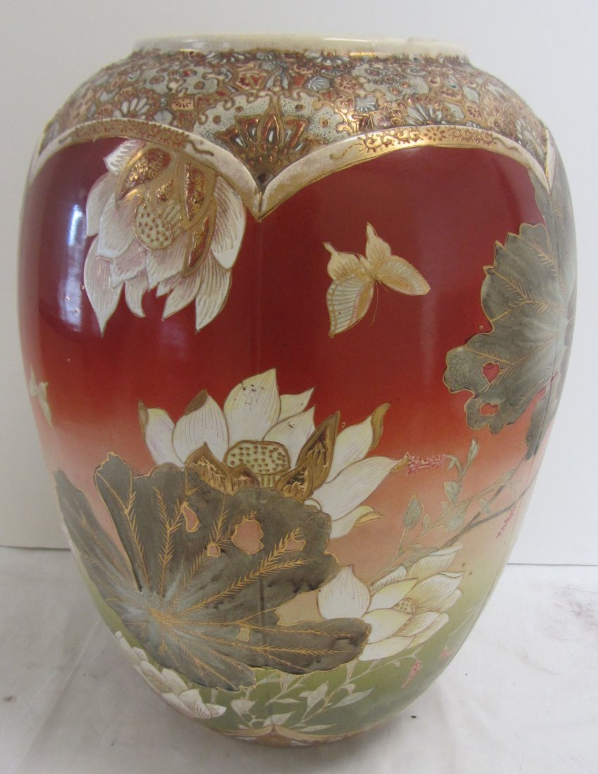 Large 19th C. Satsuma vase: Large 19th C. Satsuma vase 17"h Auction Estimate 100-300