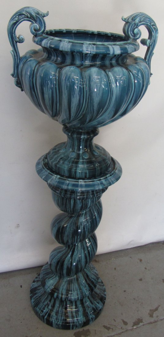 Large 19th C. Jardinere and pedestal