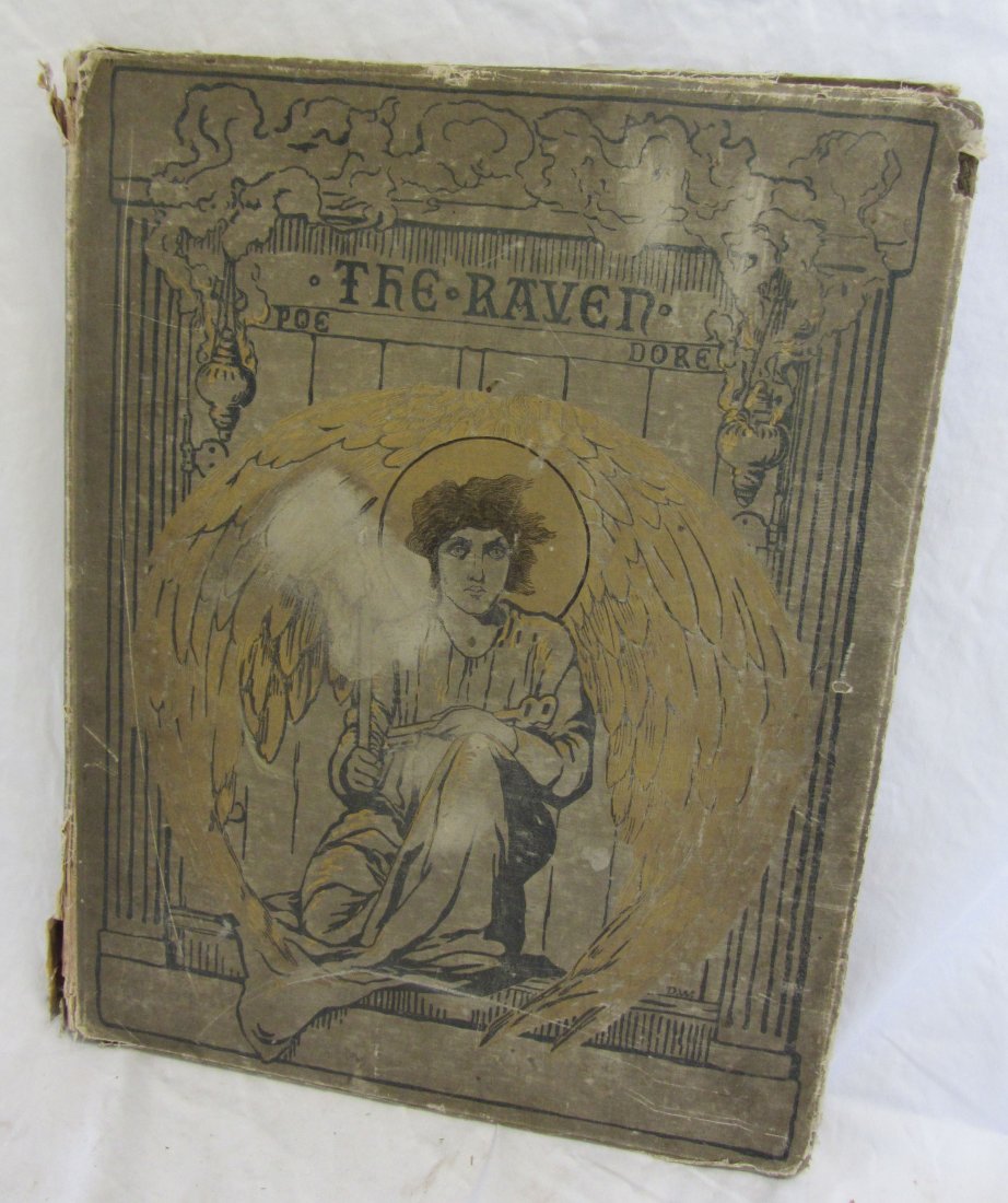 Raven by Edgar Allen Poe book illustrated by Dore: The Raven by Edgar Allen Poe book illustrated by Dore (not in good condition) Auction Estimate 100-300