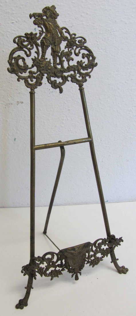 Antique Victorian brass easel