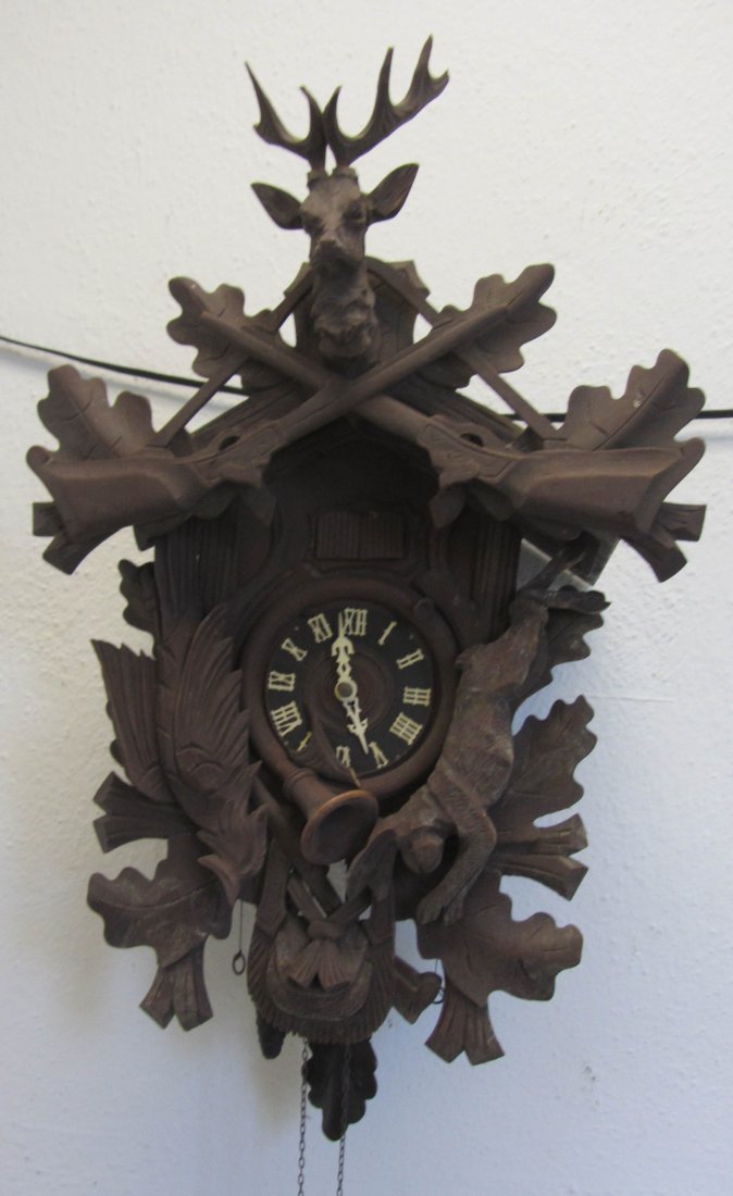 C1900 German Black Forest 3 weight cuckoo clock
