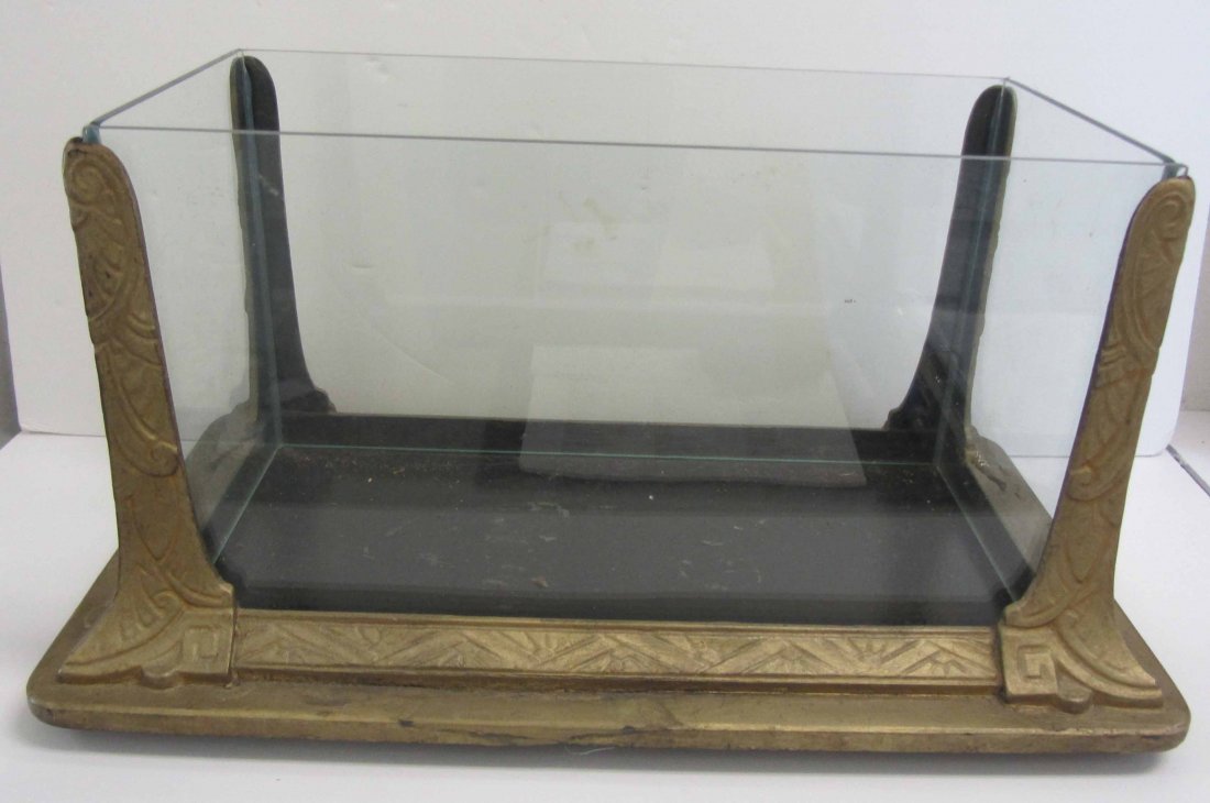 Eastlake Victorian American cast iron terrarium: 19th C. Eastlake Victorian American cast iron terrarium 10 x 20 x 11 1/2 Auction Estimate 200-400