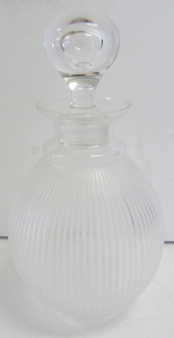 Art Deco Signed Lalique crystal wine decanter: Art Deco Signed Lalique crystal wine decanter 10"h Auction Estimate 200-400