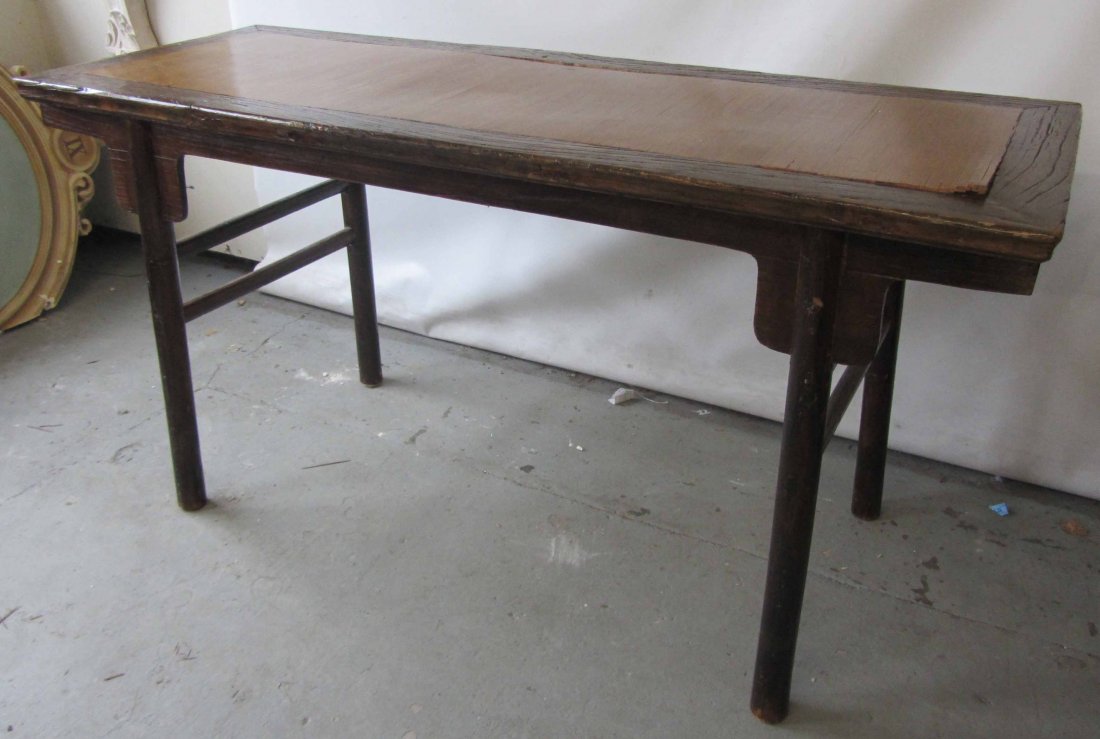 Ea. 19th C. Hardwood Chinese altar table: Ea. 19th C. Hardwood Chinese altar table 34 x 69 x 26 Auction Estimate 600-1200