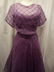 1940's Sheer Purple Short Sleeve Fit & Flare Dress and - 2