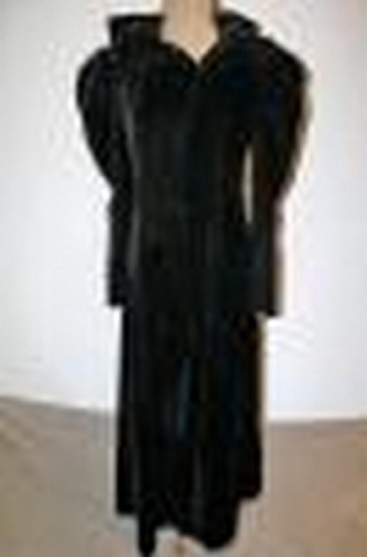 Antique Victorian Black Velvet Woman's Opera Coat with (1 of 8)