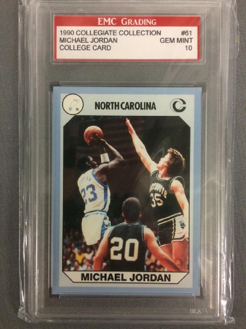 1990 Collegiate Collection Michael Jordan Basketball: 1990 Collegiate Collection Michael Jordan Basketball Card Graded