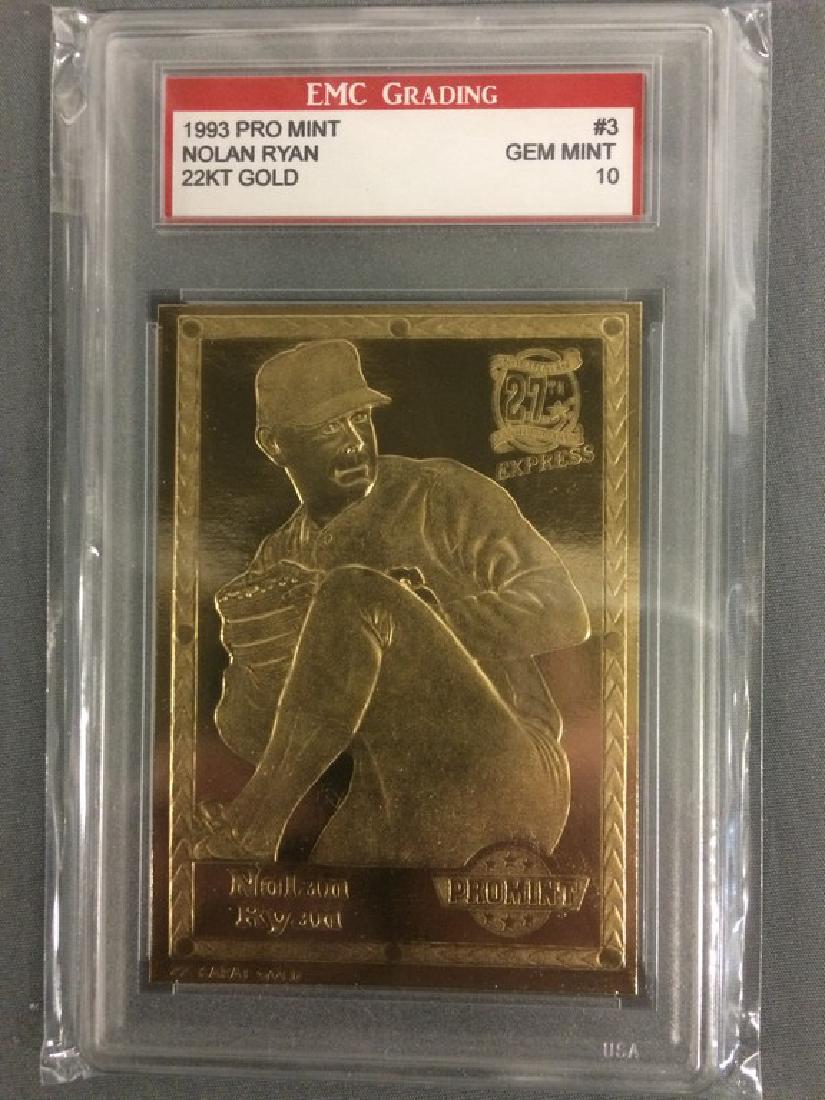 1993 Pro Mint Nolan Ryan 22kt Gold Baseball Card Graded
