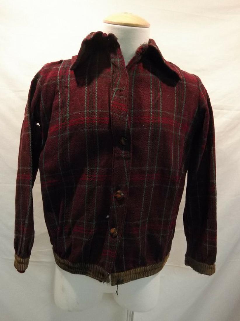 Men's Early Vintage Wool Jacket, Red Plaid (1 of 5)