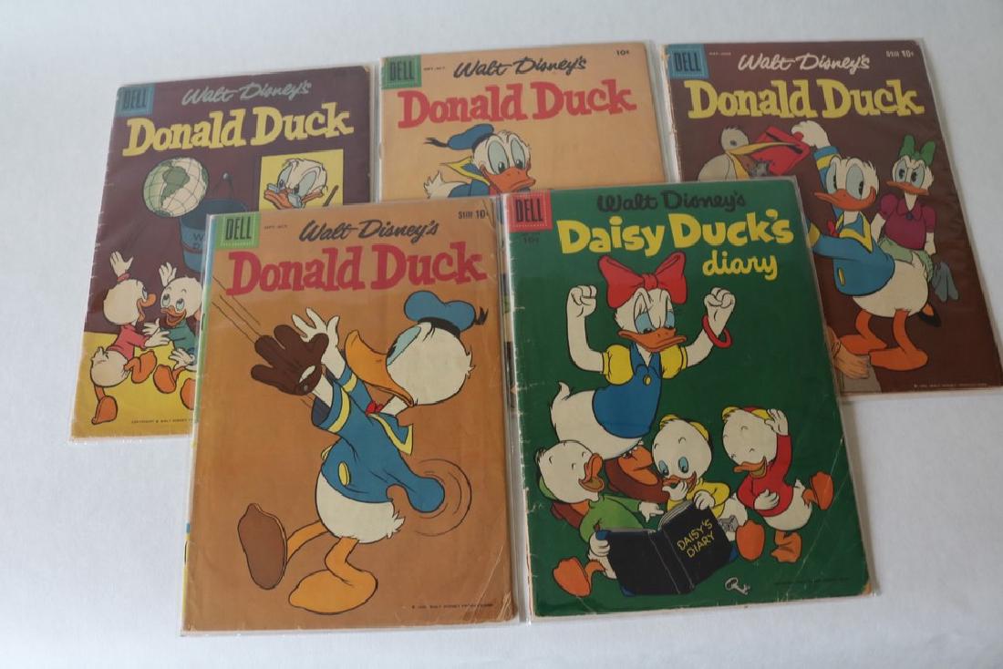 Golden Age Comic lot of Donald Duck & Daisy: 1950's & up lot of 5 comics, great Disney