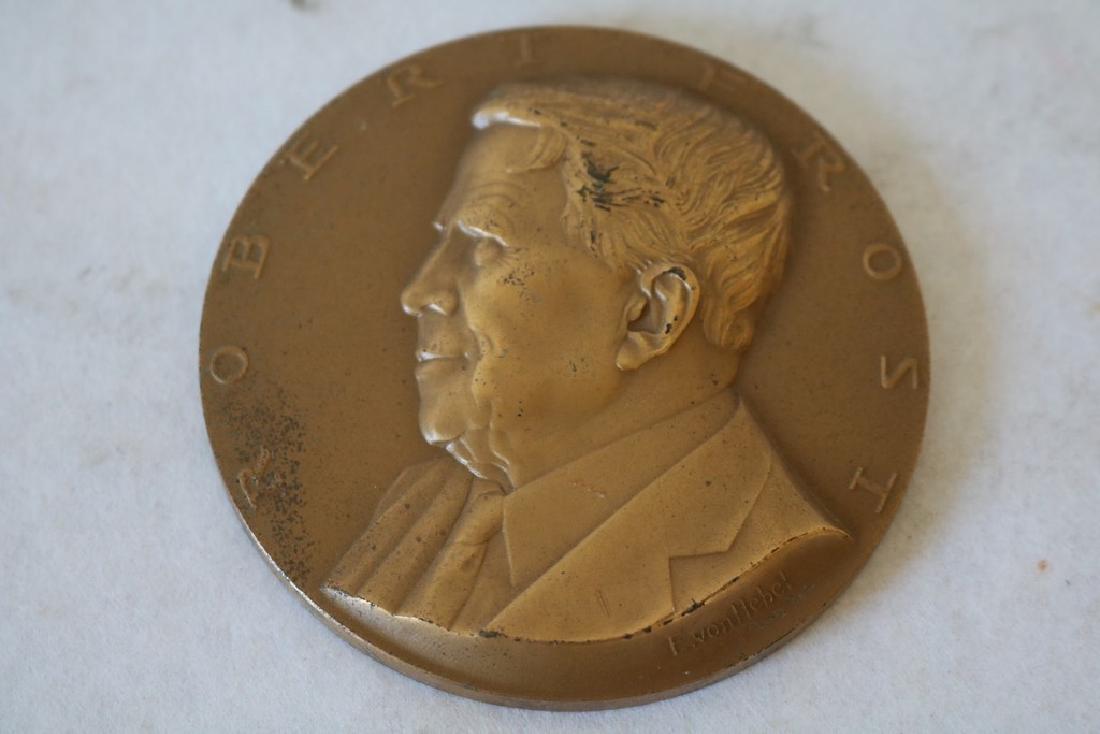 Robert Frost by E. von Hebel, Bronze Medal: approx. 3 inches