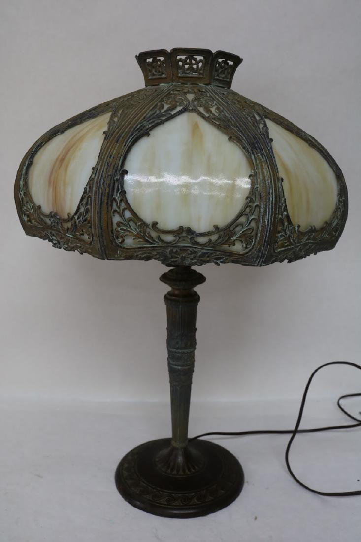 Miller Lamp Company Slag Glass Lamp base #233 (1 of 8)