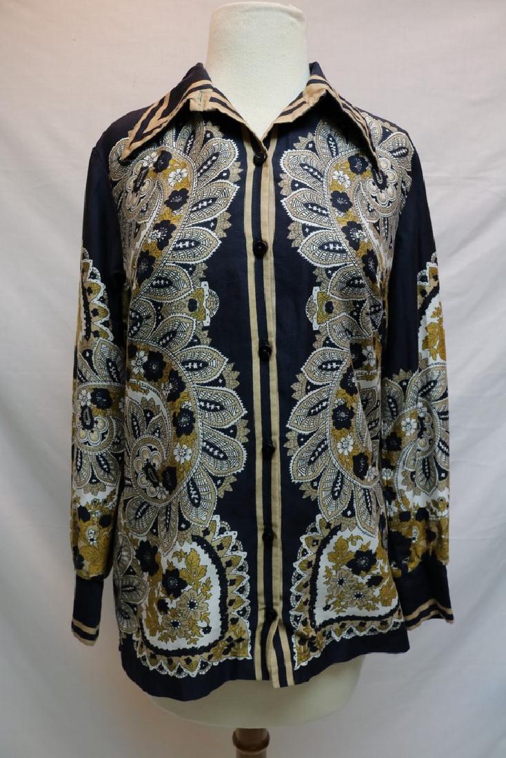 1960's Silk Paisley Vera Blouse (1 of 5)