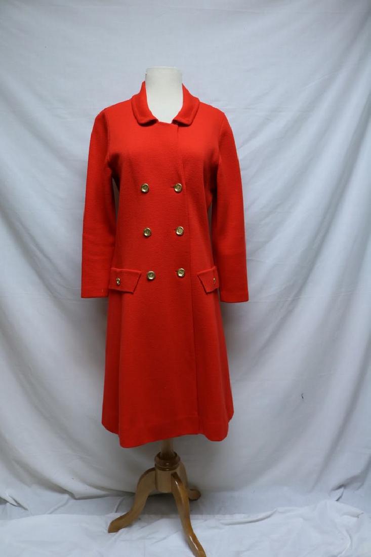 1960's Coral Red Wool Knit Coat by Banff ltd (1 of 4)
