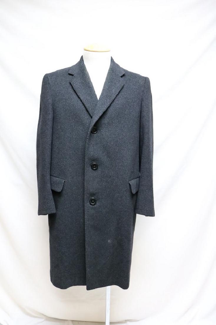 1940s mens blue wool coat (1 of 4)