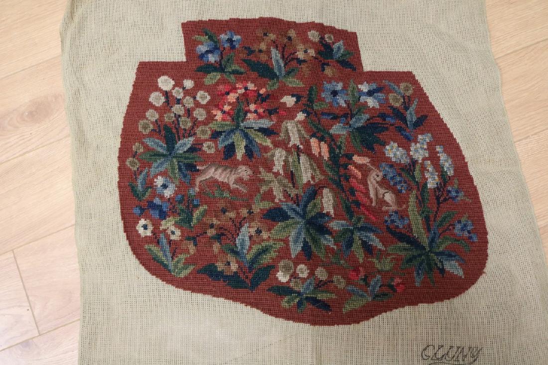 Embroidered Chair Pad never used: approx. 19 x 17 inches