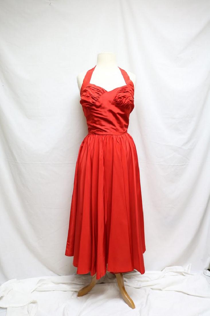 1950s red halter dress (1 of 4)