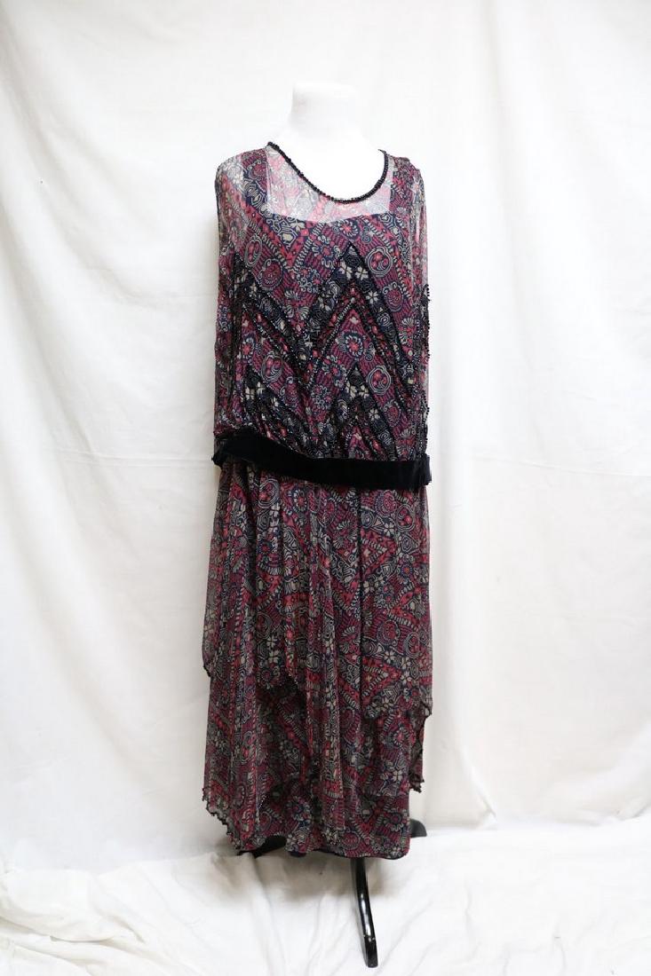 1920s beaded chiffon dress (1 of 4)