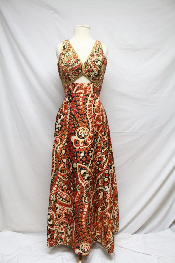 1960s Dorothy's NY Paisley Gown (1 of 5)