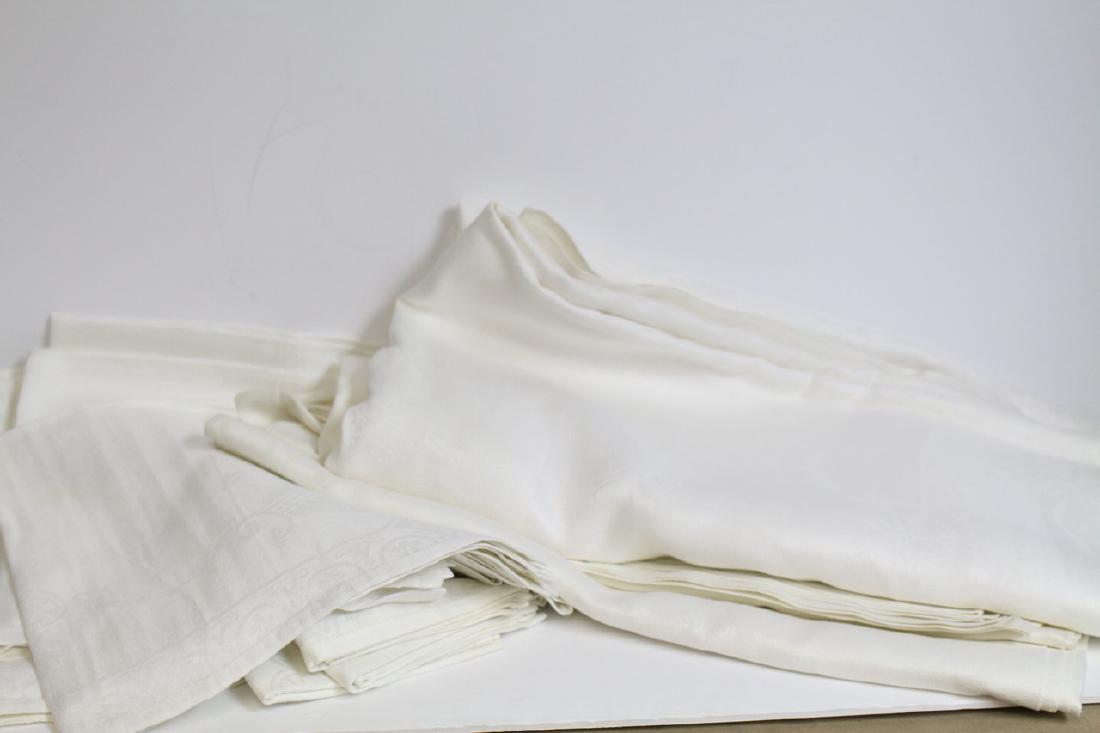 Vintage white linen tablecloth & napkins (1 of 3)