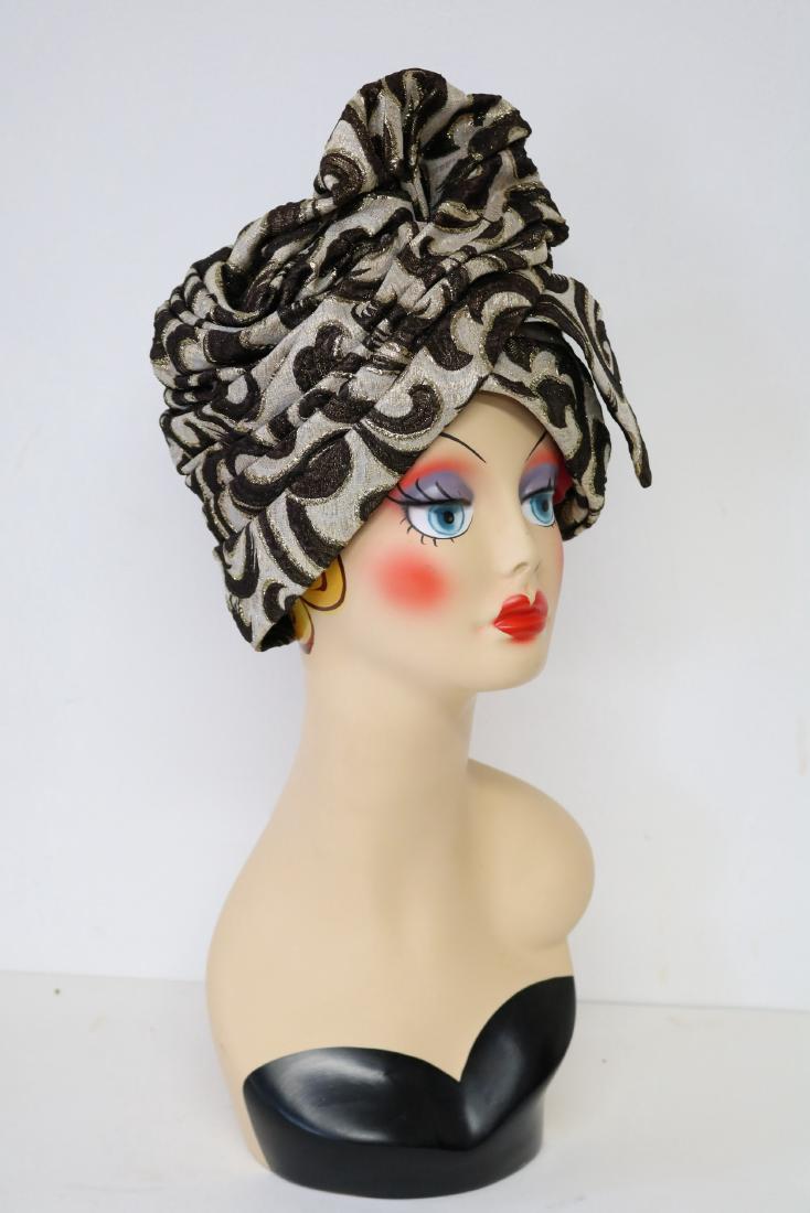 1960s Unger Black/Gold Turban (1 of 4)