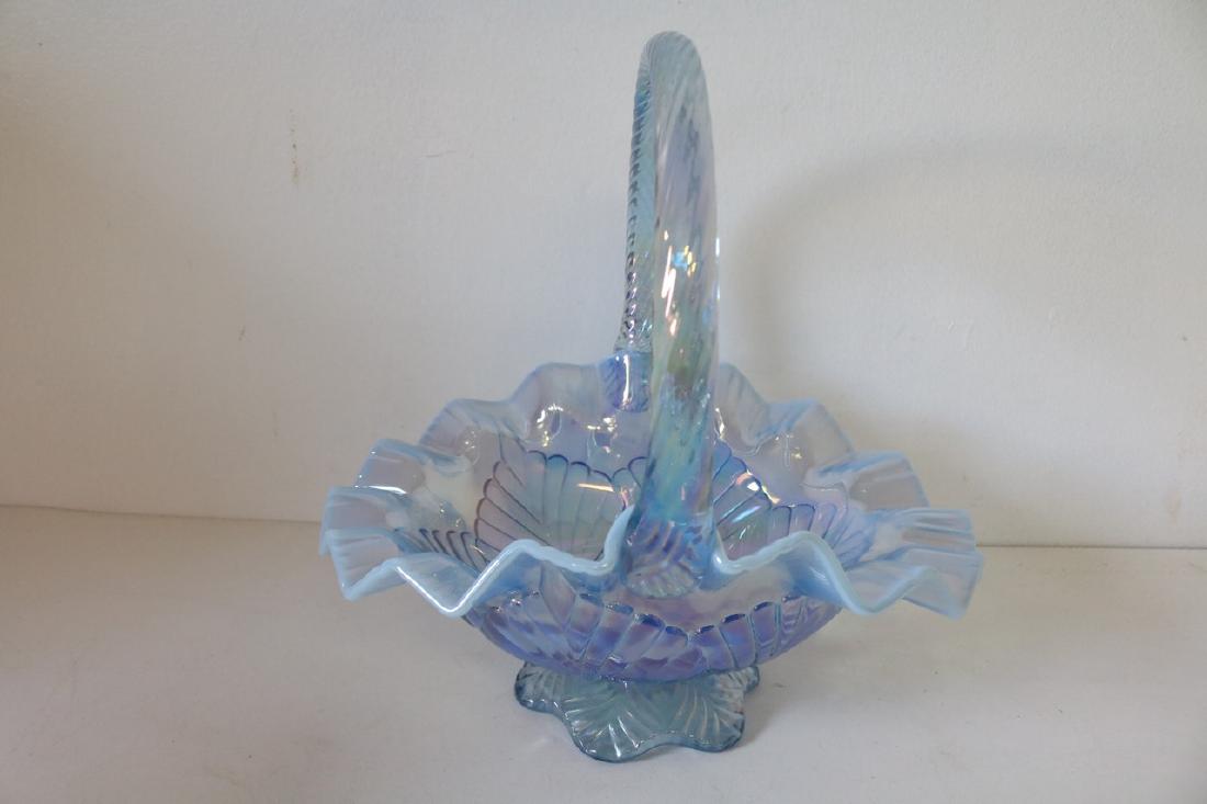 Fenton Brides Basket in Opalescent Blue (1 of 5)