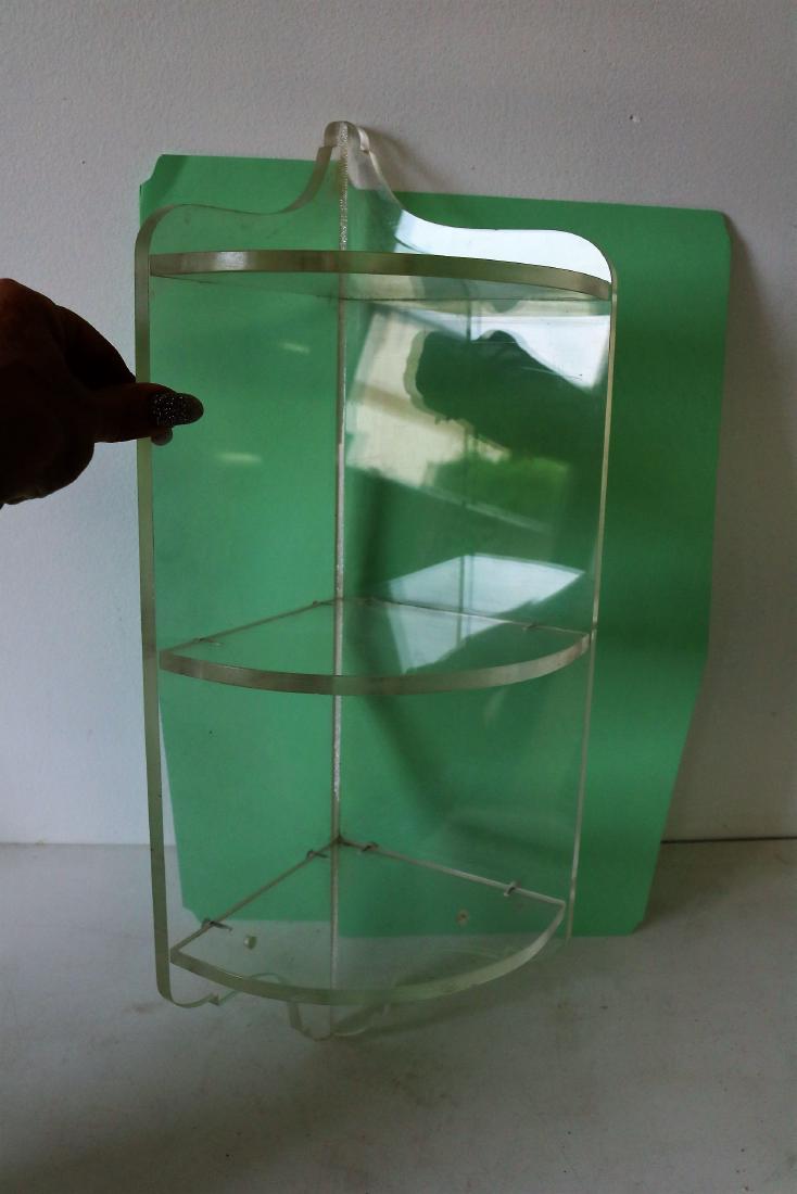 Vintage Lucite Small Corner Shelf (1 of 2)