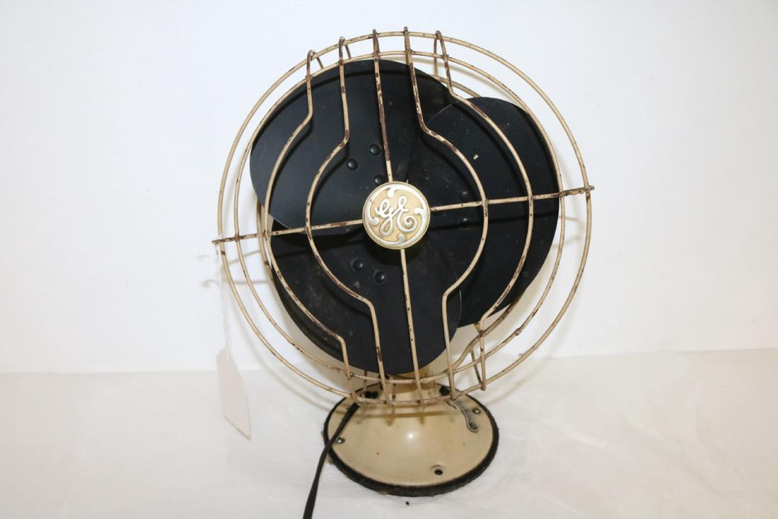 Vintage General Electric Cast Iron Oscillating Fan,: working condition, 60 cyc, 110/120 V