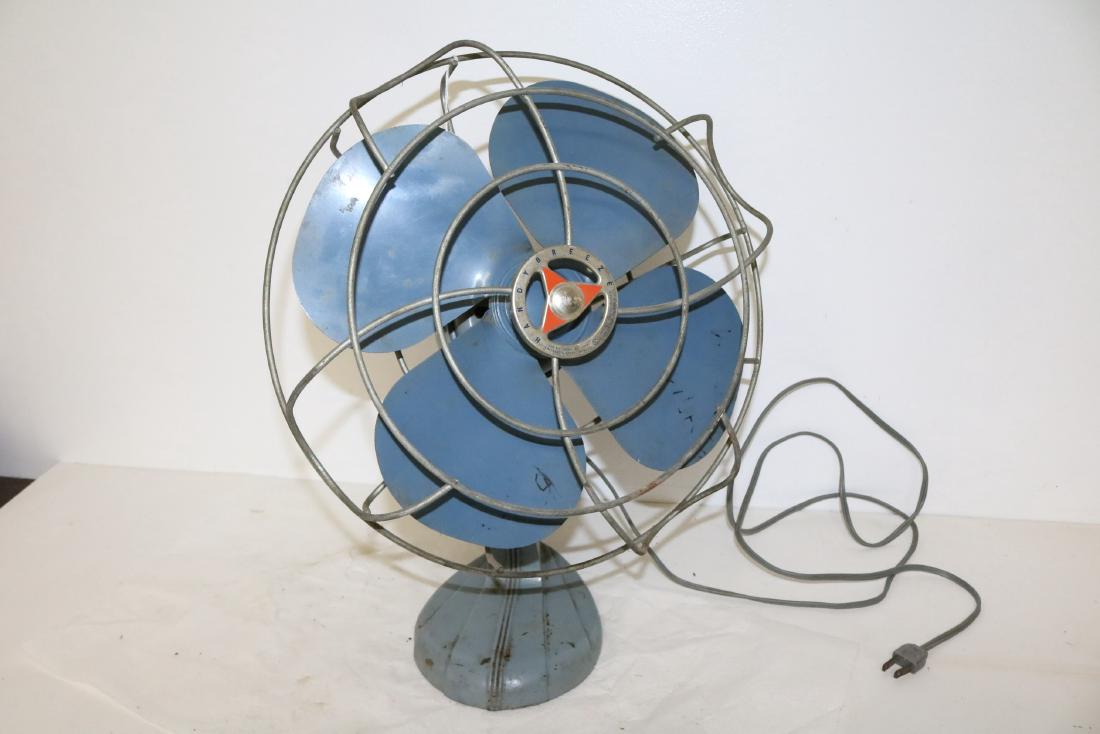 Handy Breeze Vintage Cast Iron Fan cat#3362N: 115V, 60cyc, 13 1/2 inch cage, 16 inches tall, working condition
