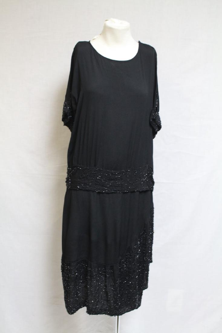 1920s Beaded Silk Dress (1 of 5)