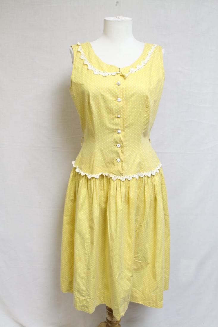 1960s Yellow Polka Dot Dress (1 of 3)